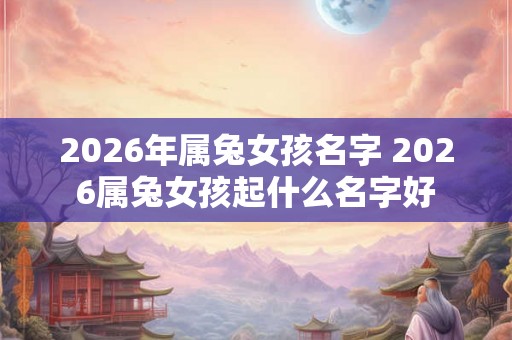 2026年属兔女孩名字 2026属兔女孩起什么名字好 2026年属兔女孩名字 2026属兔女孩起什么名字好