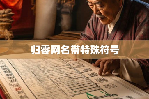 归零网名带特殊符号