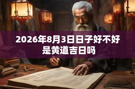 2026年8月3日日子好不好 是黄道吉日吗