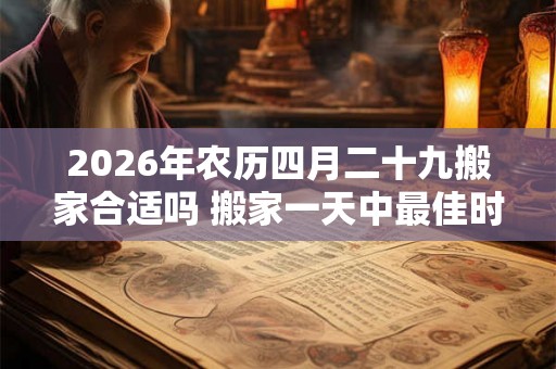 2026年农历四月二十九搬家合适吗 搬家一天中最佳时间 2026年农历四月二十九搬家合适吗 搬家一天中最佳时间