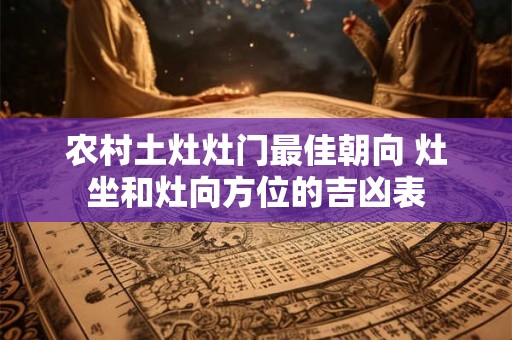 农村土灶灶门最佳朝向 灶坐和灶向方位的吉凶表 农村土灶灶门最佳朝向 灶坐和灶向方位的吉凶表