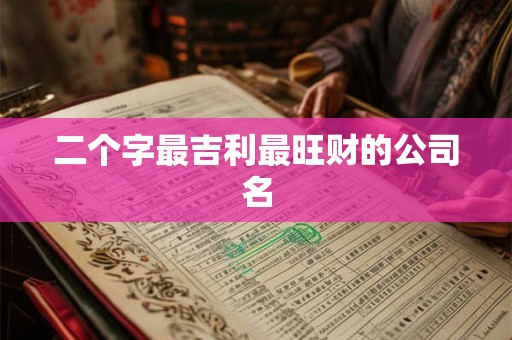 二个字最吉利最旺财的公司名
