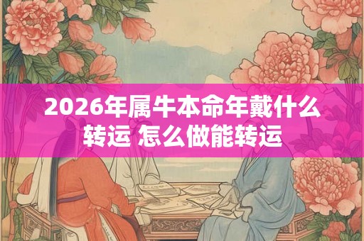 2026年属牛本命年戴什么转运 怎么做能转运