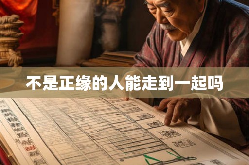 不是正缘的人能走到一起吗