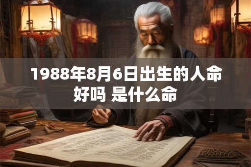 1988年8月6日出生的人命好吗 是什么命