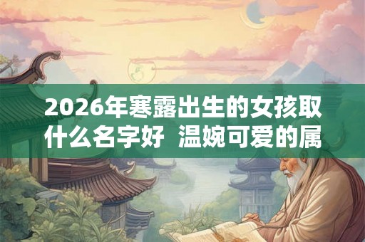 2026年寒露出生的女孩取什么名字好  温婉可爱的属牛女宝宝名字