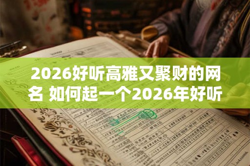 2026好听高雅又聚财的网名 如何起一个2026年好听高雅又聚财的网名