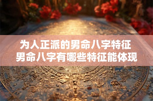 为人正派的男命八字特征 男命八字有哪些特征能体现其正派为人