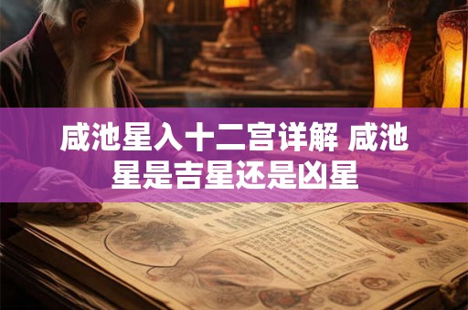 咸池星入十二宫详解 咸池星是吉星还是凶星