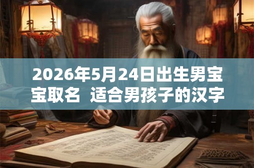 2026年5月24日出生男宝宝取名 适合男孩子的汉字 2026年5月24日出生男宝宝取名 适合男孩子的汉字