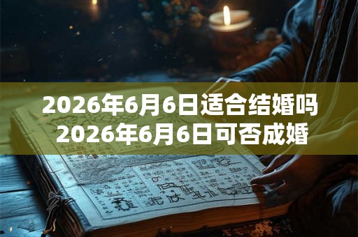 2026年6月6日适合结婚吗 2026年6月6日可否成婚