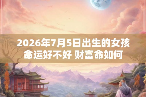 2026年7月5日出生的女孩命运好不好 财富命如何