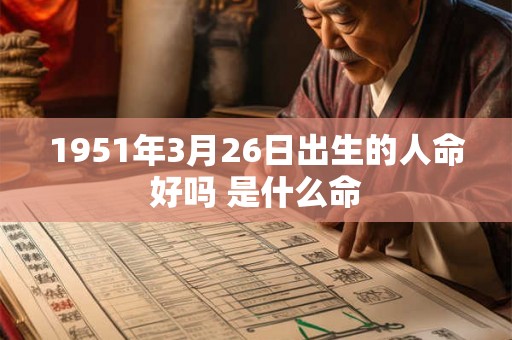 1951年3月26日出生的人命好吗 是什么命