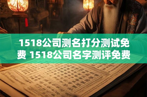 1518公司测名打分测试免费 1518公司名字测评免费吗