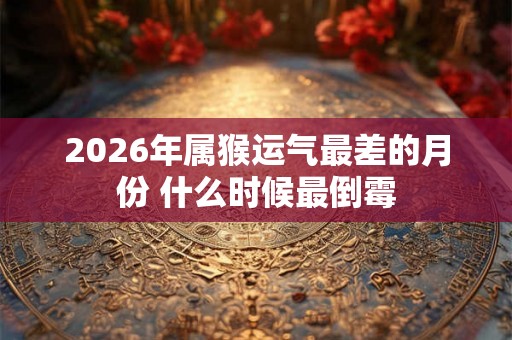 2026年属猴运气最差的月份 什么时候最倒霉