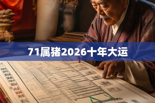 71属猪2026十年大运