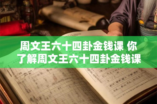 周文王六十四卦金钱课 你了解周文王六十四卦金钱课吗