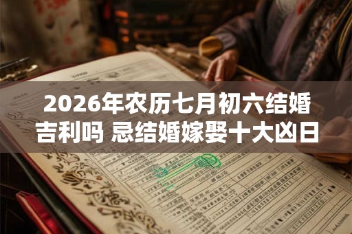 2026年农历七月初六结婚吉利吗 忌结婚嫁娶十大凶日 2026年农历七月初六结婚吉利吗 忌结婚嫁娶十大凶日