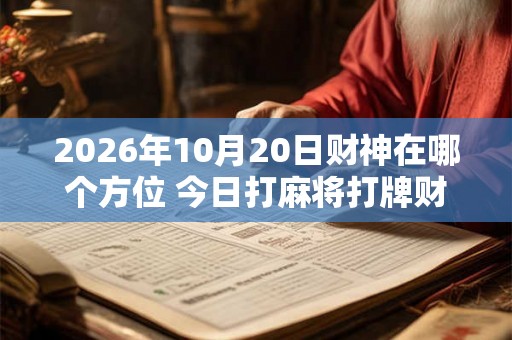 2026年10月20日财神在哪个方位 今日打麻将打牌财运方位