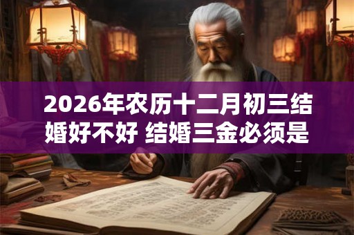 2026年农历十二月初三结婚好不好 结婚三金必须是黄金吗
