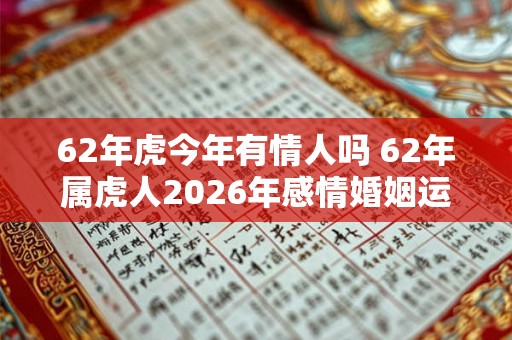 62年虎今年有情人吗 62年属虎人2026年感情婚姻运势如何