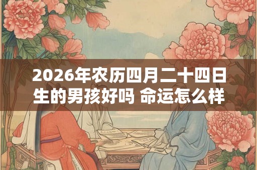 2026年农历四月二十四日生的男孩好吗 命运怎么样