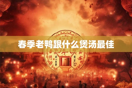 春季老鸭跟什么煲汤最佳 春季老鸭跟什么煲汤最佳