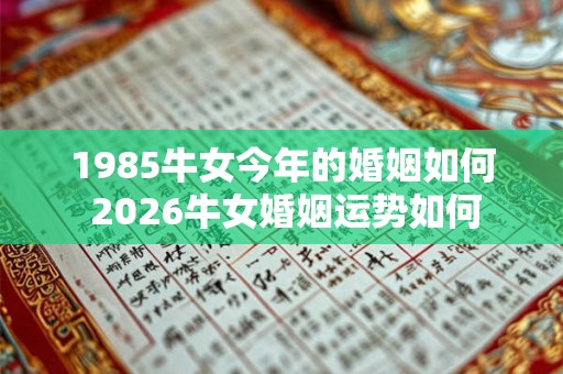 1985牛女今年的婚姻如何 2026牛女婚姻运势如何