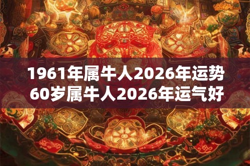 1961年属牛人2026年运势 60岁属牛人2026年运气好吗
