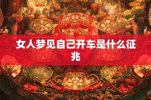 女人梦见自己开车是什么征兆