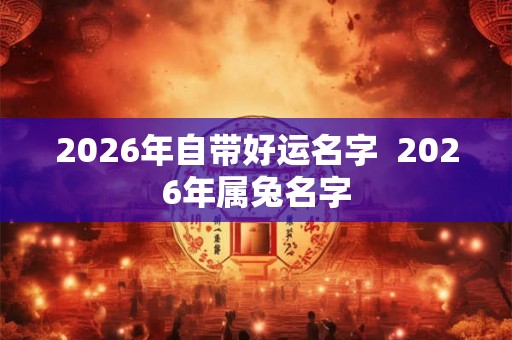 2026年自带好运名字  2026年属兔名字