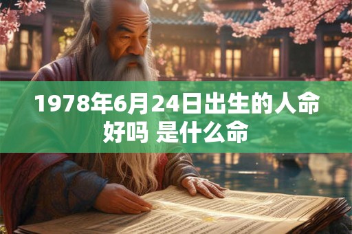 1978年6月24日出生的人命好吗 是什么命