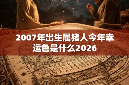 2007年出生属猪人今年幸运色是什么2026
