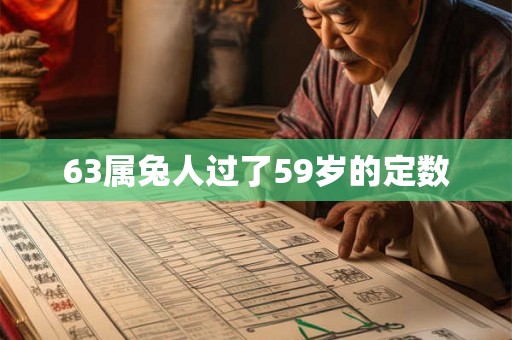 63属兔人过了59岁的定数