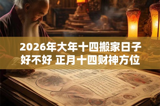 2026年大年十四搬家日子好不好 正月十四财神方位 2026年大年十四搬家日子好不好 正月十四财神方位