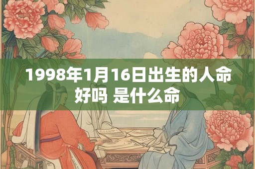 1998年1月16日出生的人命好吗 是什么命