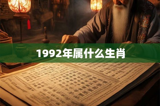1992年属什么生肖