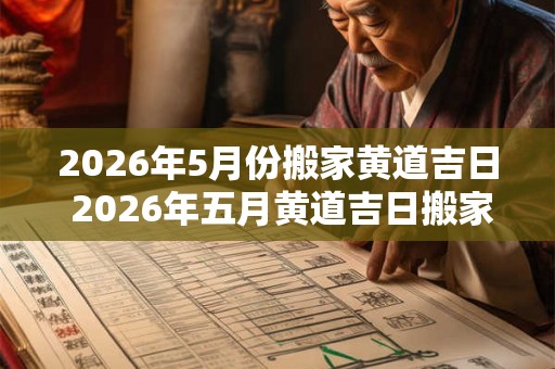2026年5月份搬家黄道吉日 2026年五月黄道吉日搬家
