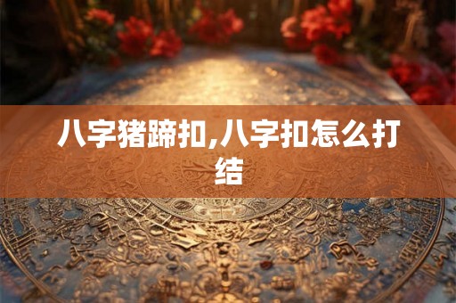八字猪蹄扣,八字扣怎么打结