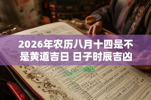 2026年农历八月十四是不是黄道吉日 日子时辰吉凶