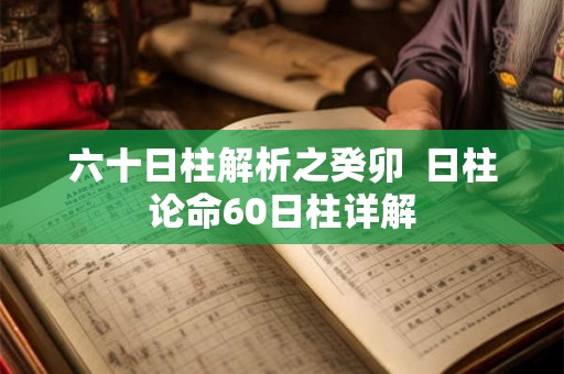 六十日柱解析之癸卯  日柱论命60日柱详解