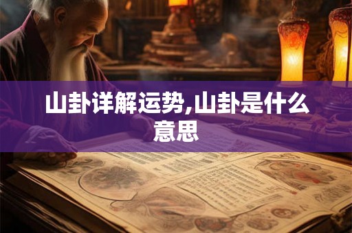 山卦详解运势,山卦是什么意思