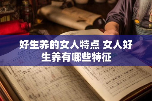 好生养的女人特点 女人好生养有哪些特征