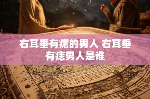 右耳垂有痣的男人 右耳垂有痣男人是谁