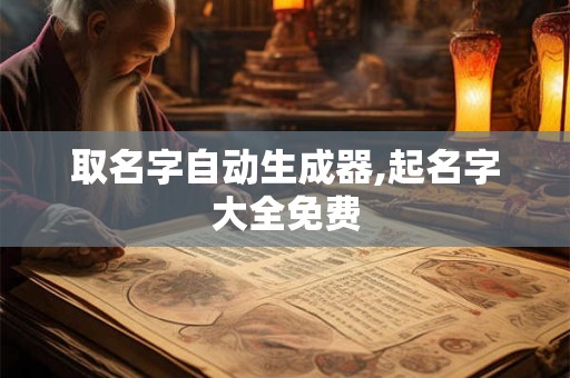 取名字自动生成器,起名字大全免费