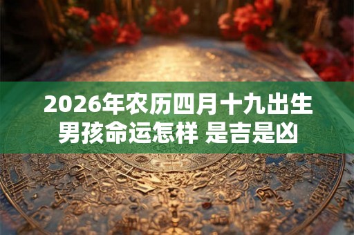 2026年农历四月十九出生男孩命运怎样 是吉是凶
