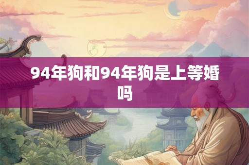 94年狗和94年狗是上等婚吗