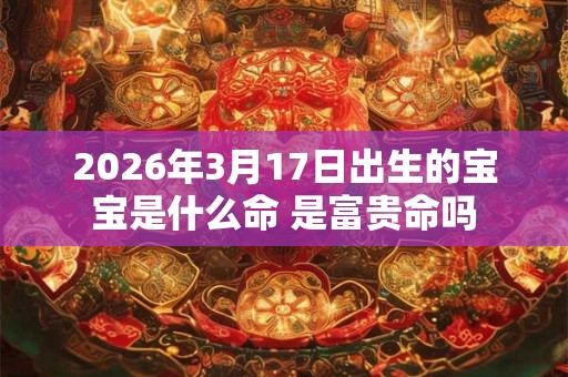 2026年3月17日出生的宝宝是什么命 是富贵命吗