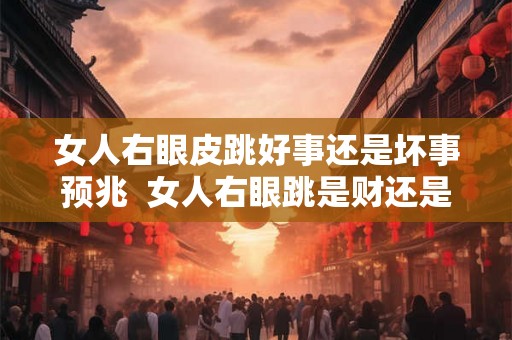 女人右眼皮跳好事还是坏事预兆 女人右眼跳是财还是灾这几天 女人右眼皮跳好事还是坏事预兆 女人右眼跳是财还是灾这几天