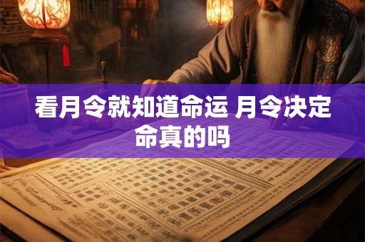 看月令就知道命运 月令决定命真的吗